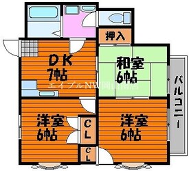 北長瀬駅 徒歩18分 1階の物件間取画像